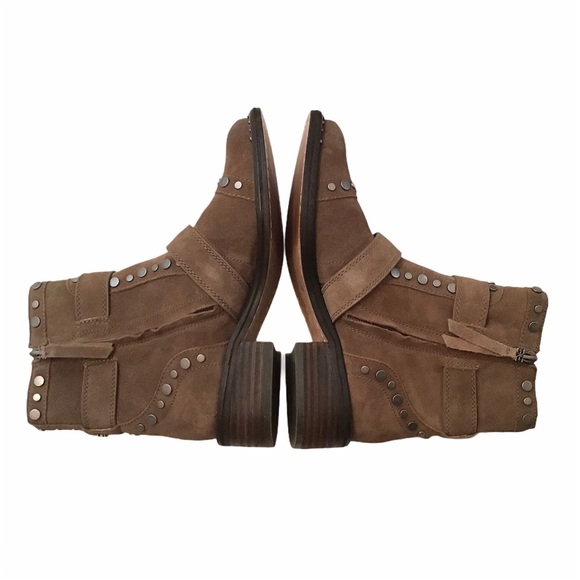 Sam Edelman 7.5 Drea Suede Studded Moto Boots NEW - Picture 5 of 9